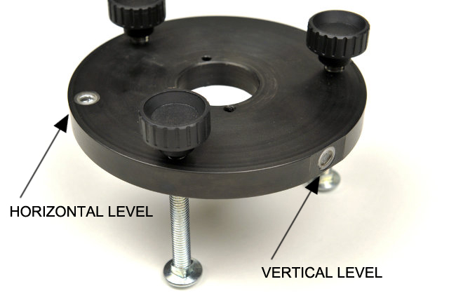 Alignment Plate showing both horizontal and verticle Levels
